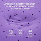 SINWEEK Gel Memory Foam Mattress Topper Twin XL, 1.5 in Twin Extra Long - Image 4