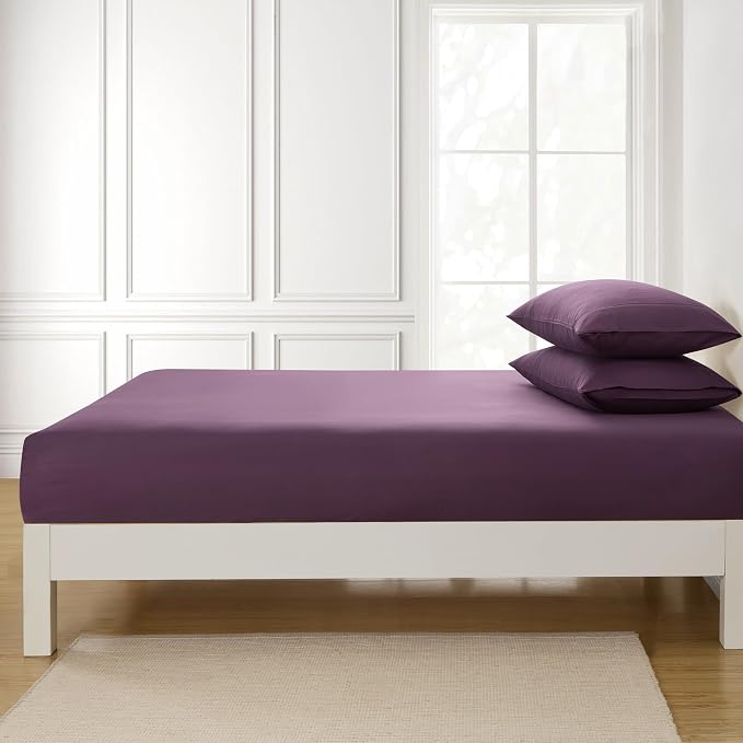 Queen Fitted Sheet Only with Full Elastic & Built in Corner Sheet Straps to - Image 4