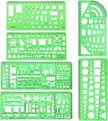 6 Pieces Plastic Measuring Templates Building Formwork Stencils Geometric by Shappy