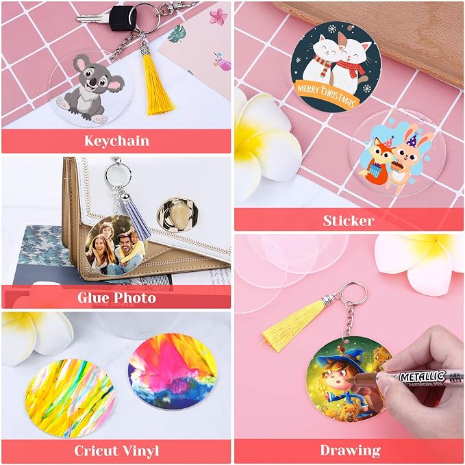 Audab Acrylic Keychain Blanks - Image 5