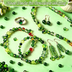 2102 Pcs Green Glass Beads for Bracelets - Image 8