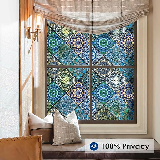 DKTIE Bathroom Window Privacy Film Decorative Films, Get Privacy While Still - Image 2