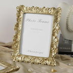 Cuspin Gold Picture Frames 6x8 Frame, Vintage Ornate Palm Leaves Textured - Image 2