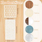 24Pcs Geometric Stencils for Painting, Reusable Abstract Layering Stencils for - Image 2