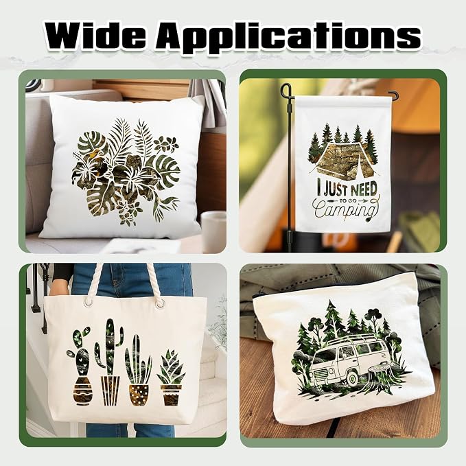 Tintnut Tree Leaf Heat Transfer Vinyl, 12 Sheets 12"x10" Iron on Vinyl | Nature - Image 5