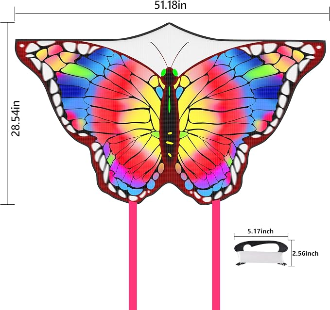 Butterfly Kite for Kids 4-8 8-12, Kid Kites Easy to Fly, Colorful Kite for - Image 5