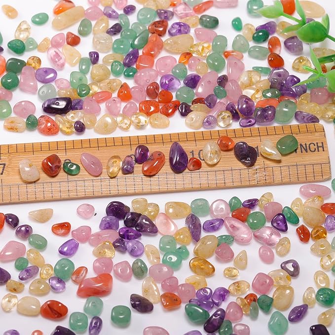 400pcs Natural Chip Stone Beads - Image 3