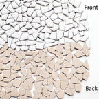 1.1 LB White Irregular Ceramic Mosaic Tiles - Image 2
