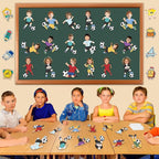 OBUSATT 60 Pcs Soccer Player Theme Cutouts Soccer Bulletin Board Decorations - Image 5