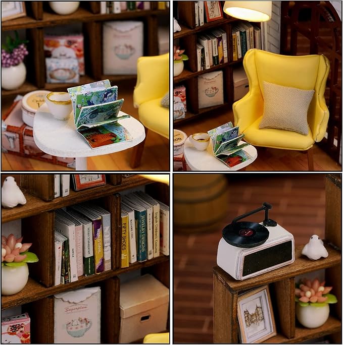CUTEROOM DIY Doll House Miniature Furniture Wooden House Kit - Image 4