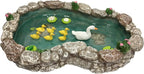 GlitZGlam Duck Pond -Mother and Ducklings! A Miniature Duck Pond by GlitZGlam