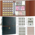 Ettonsun Coin Collection Book 386 Coin Pockets & 12 Currency Sleeves, Coin by Ettonsun