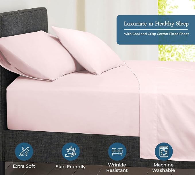 Royale Linens 400 Thread Count 100% American Grown Cotton Fitted Sheet King Size - Image 3