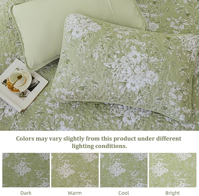 WONGS BEDDING Quilt Queen Size, Botanical Quilt - Image 6