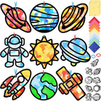 Renbuzhu 48PCS Solar System Space Paper Suncatchers DIY Project Kits, Back to by Renbuzhu