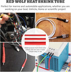 RED WOLF Waterproof Red and Black Heat Shrink Tubing Kit 270PCS, 3:1 Shrinkage - Image 6
