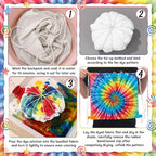Acellegic 60 Pcs White Tie-Dye Cotton Drawstring Bags - Image 3