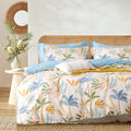 LEMIROE Tropical Coastal Blue Cotton Comforter King Size 3Pcs by LEMIROEBEDDING