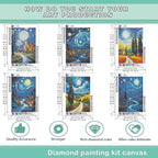 Leatrice 6PCS Van Gogh Landscape Diamond Art Kits - Image 2