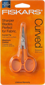 Fiskars 98087097J Curved Craft Scissors, 4 Inch, steel and orange - Image 3