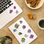 Psychedelic Skull and Trippy Mushroom Artwork 50pcs Stickers Pack Vinyl - Image 7