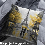 Erosebridal Eiffel Tower Soft Not Stretchy Decor Couple Valentine Flannel - Image 4