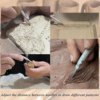 3 PCS Clay Needle Tools Sculpting Ceramics Pottery Carving Tools - Image 7