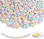SUTOUG 1500PCS White Letter Beads and Star Beads by SUTOUG