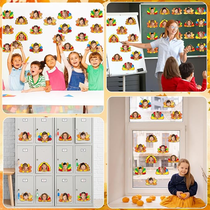 gisgfim 80Pcs Fall Decorations Bulletin Board Thanksgiving Turkey Paper - Image 6