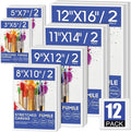 FUMILE Stretched Canvas for Painting, Blank Canvases for Painting Multi 12 Pack by FUMILE