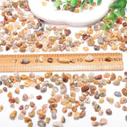 400Pcs 5-8mm Natural Yellow Crazy Lace Agate Chip Stone Beads | Pre-Drilled - Image 2