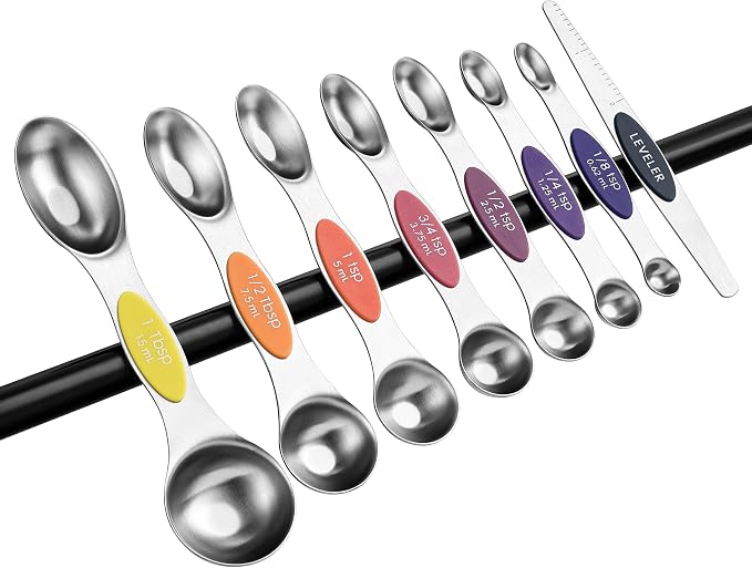 Spring Chef Stainless Steel Magnetic Measuring Spoons Set of 8 - Image 9