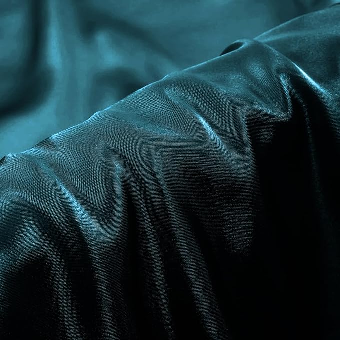 Aormenzy Satin Pillow Cases for Women Standard Size Set of 2, Dark Teal Satin - Image 2