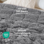 Weighted Blanket Queen Size 17lbs, Ultra-Warm Thick Sherpa Weighted Blankets - Image 3