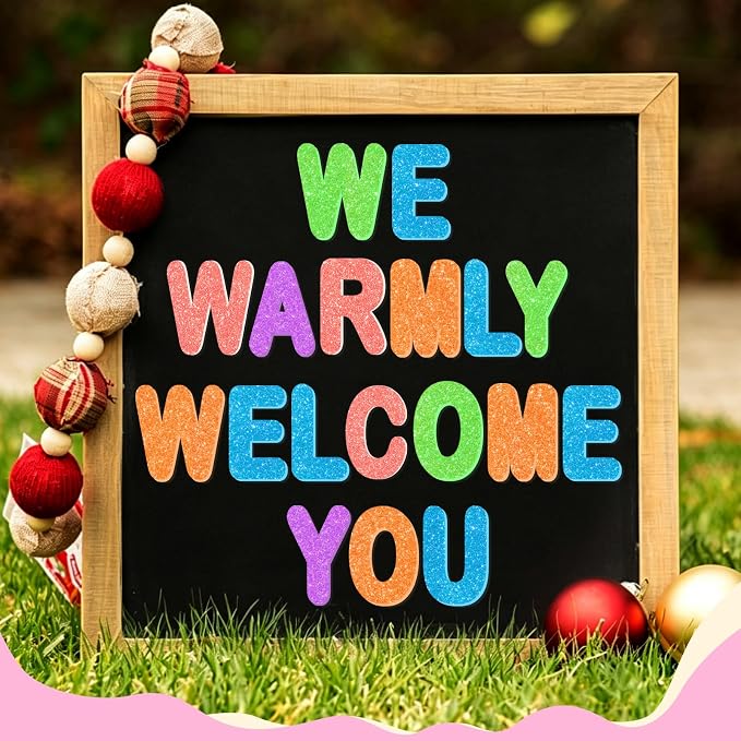 2 Inch Large Foam Letter Stickers Glitter Big Font - Image 6