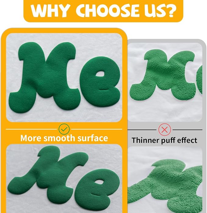 VinylRus Puff Heat Transfer Vinyl-12” x 5ft Green Heavy Duty Puff Iron on Vinyl - Image 5