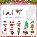 60pcs Christmas Theme Cutouts Xmas Holiday Bulletin Board Decorations Xmas - Image 2