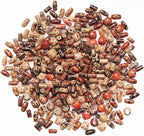 500pcs Mixed Painted Drum Wood Spacer Beads, BetterJonny Barrel Wood Beads by BetterJonny