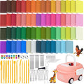 148 Pcs Polymer Clays 62 Bright Colors Oven Bake Clay Non-Sticky Modeling Clay by UZLUbuywithconfidence
