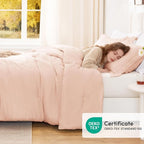 Love's cabin Pink Queen Comforter Set, 3-Piece Prewashed Bed Set - Image 5