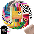 HTVRONT HTV Heat Transfer Vinyl Bundle, 90 Pack 12" x 10" Iron on Vinyl by HTVRONT