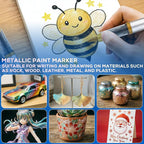 Metallic Acrylic Paint Markers, Fabric Paint, DIY Crafts - Image 4