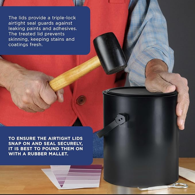 Master Elite 1 Gallon Plastic Paint Can Bucket, 128 fl. oz. All-Plastic Coating - Image 6