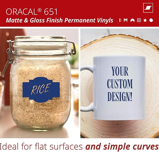 ORACAL 651 Matte Dark Blue Vinyl Durable Roll Easy to Weed Permanent Adhesive - Image 2