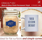 ORACAL 651 Matte Dark Blue Vinyl Durable Roll Easy to Weed Permanent Adhesive - Image 2
