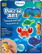 Skillmatics Poke-in Art – Underwater Animals, Mess-Free DIY Wood Craft Kit | by Skillmatics