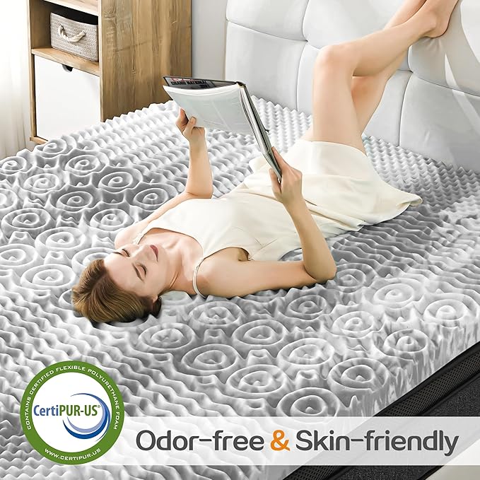 SINWEEK Mattress Topper Memory Foam Mattress Topper 1.5 Inch Queen Soft - Image 3