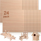 24 Pcs Mahogany Plywood Sheets, School DIY Projects, CNC Cutting, and Wood by Vemkyrio