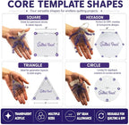 The Quilted Bear Circle Quilting Templates – 8 Clear Non-Slip Acrylic Quilt - Image 9