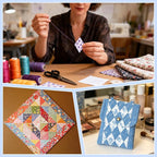 500 PCS 1" Diamond 60 Degrees Piecing Paper Templates, Quilting Templates - Image 7